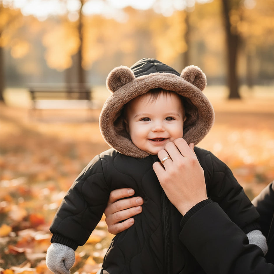 Mini Cozy™ Fur en un paseo exterior