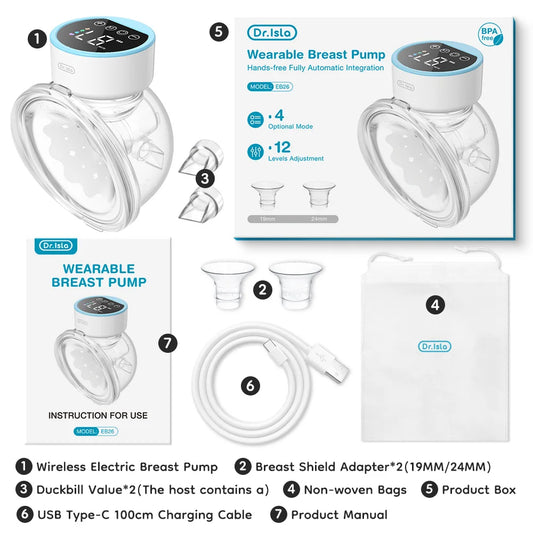 MilkEase™ Go – Extractor eléctrico portátil manos libres