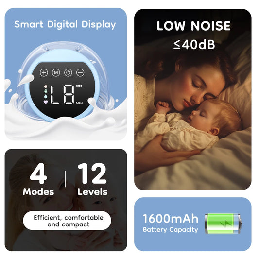 MilkEase™ Go – Extractor eléctrico portátil manos libres