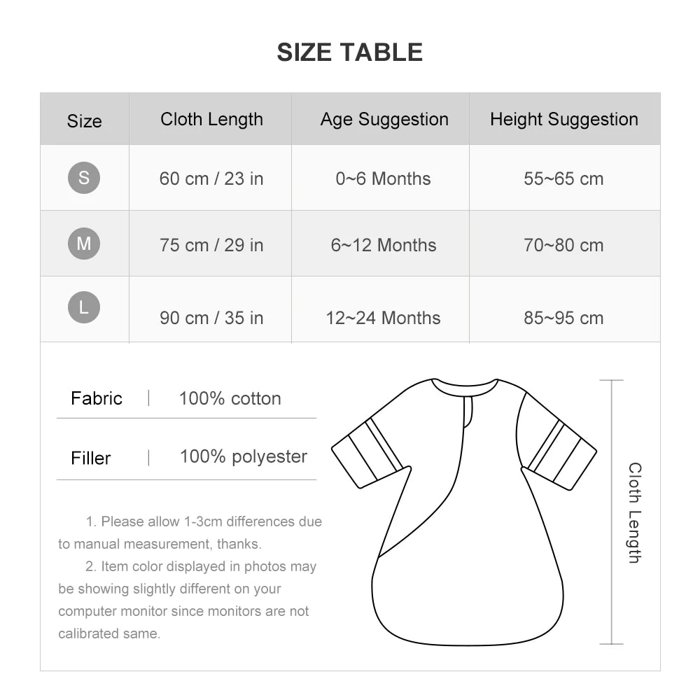 Mini Cozy™ Winter Sleep Sack – Saco de dormir térmico con mangas desmontables