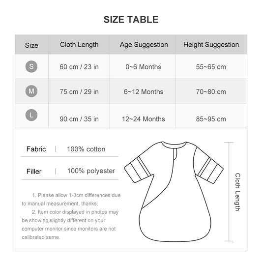 Mini Cozy™ Winter Sleep Sack – Saco de dormir térmico con mangas desmontables